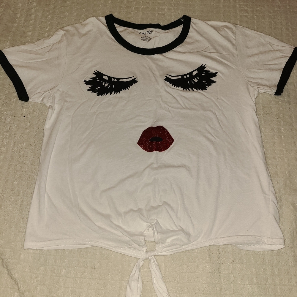 Jr plus sz 3x cute eyelashes top
